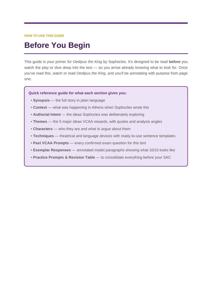 Oedipus the King VCE study guide — page 2