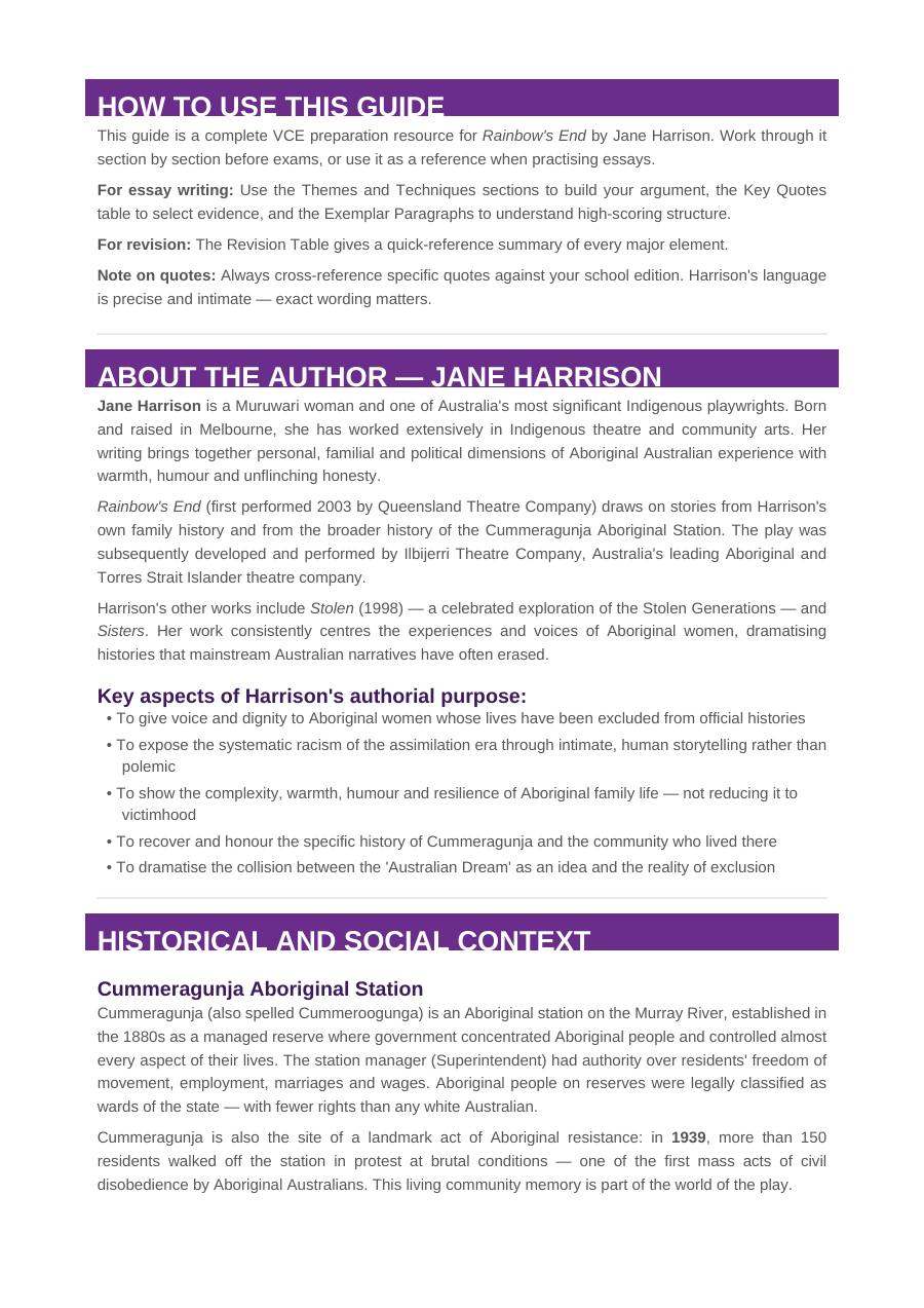 Rainbow's End VCE study guide — page 2